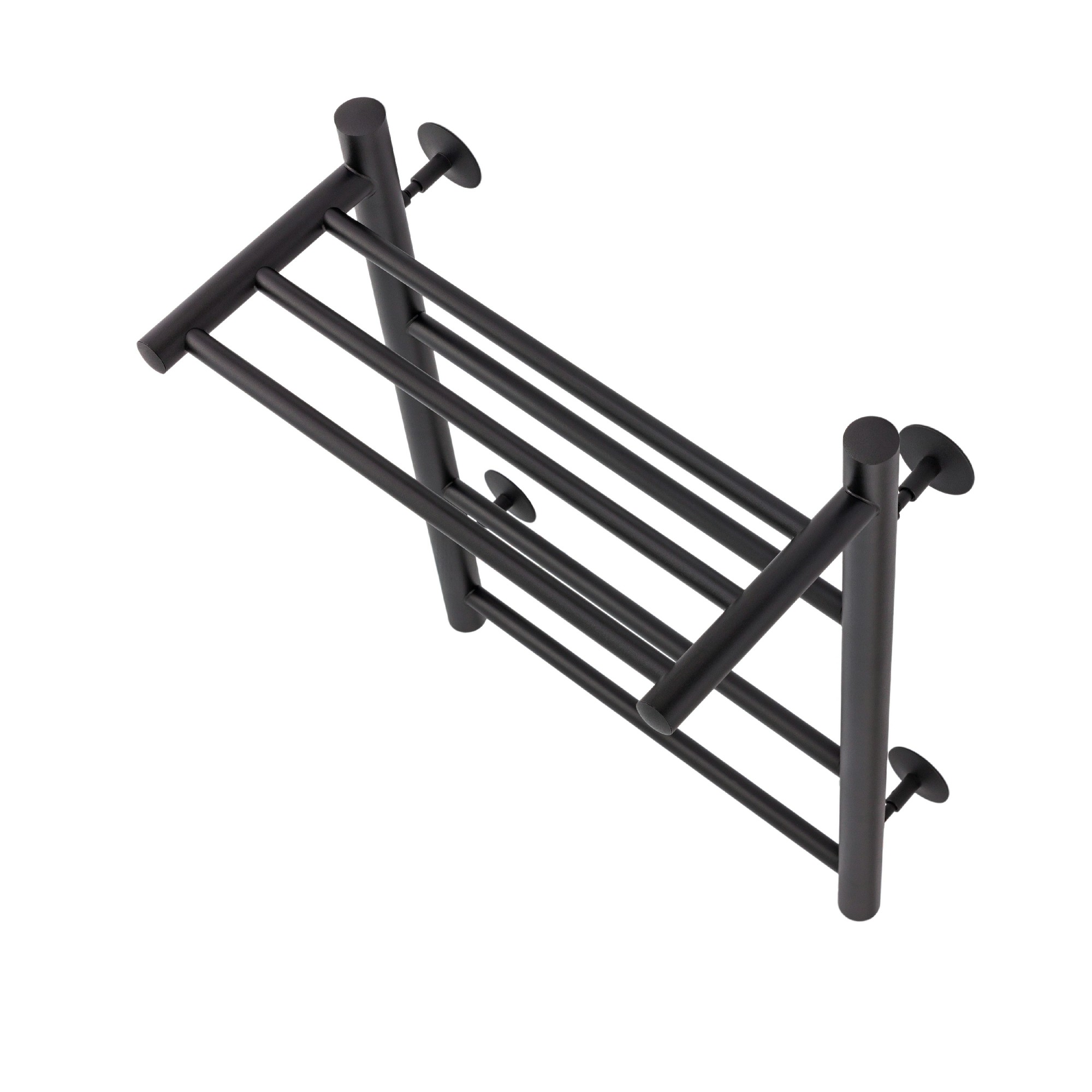 Полотенцесушитель Energy Round Modus 600x400 черный с таймером, с полкой